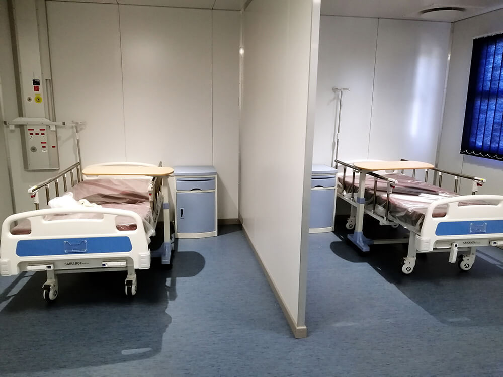 Parkhome used for a hospital ward